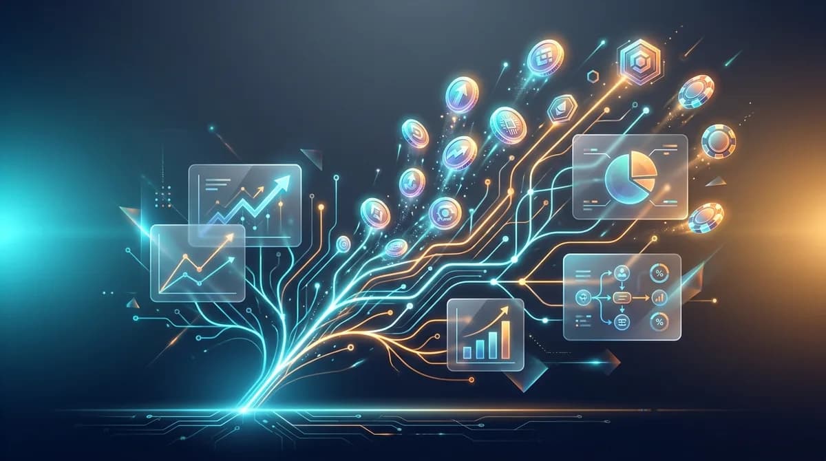 Illustration de réseau de twins connectés symbolisant le parrainage viral par partage d'expertise